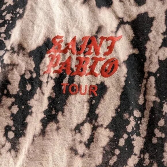 Rare Saint Pablo Tour T Shirt Original Due Date Label‎ Kanye Kardashian Tie-Dye - Picture 4 of 9